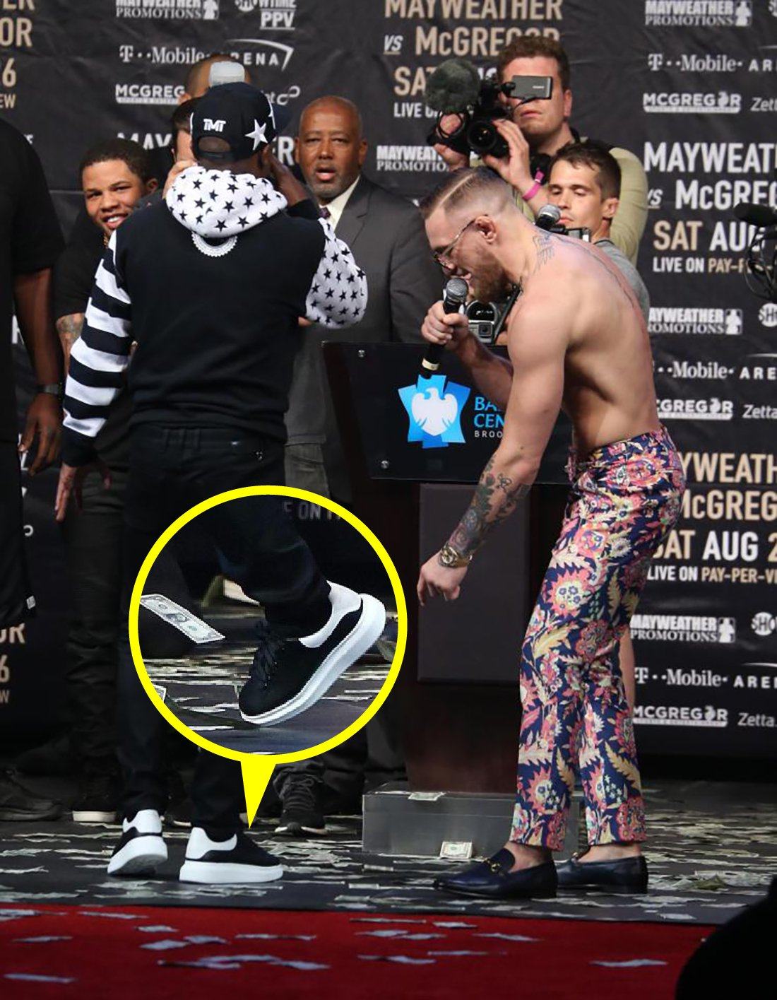 Los momentos en los que los sneakers aplicaron un knock-out en la pelea entre McGregor y Mayweather
