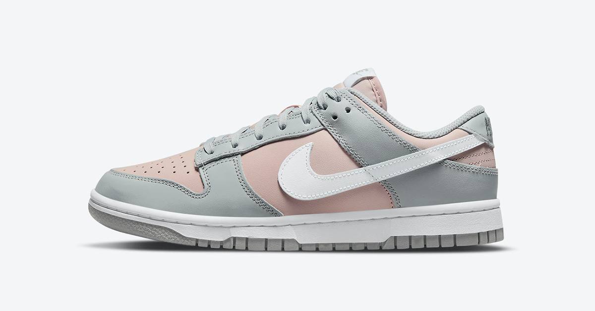 dunks grey and pink