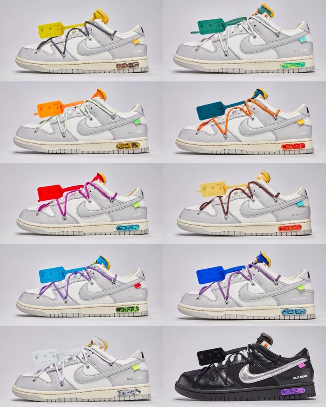 Un vistazo completo a colección del Nike Dunk Low OFF-White 'The 50' |