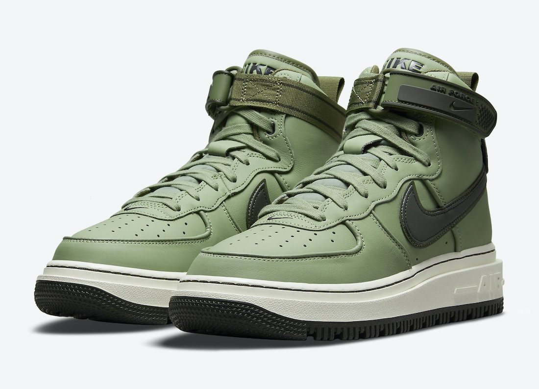 pasión Goma de dinero Citar Nike le da un toque verde militar a sus Air Force 1 Hi Boot | Desempacados