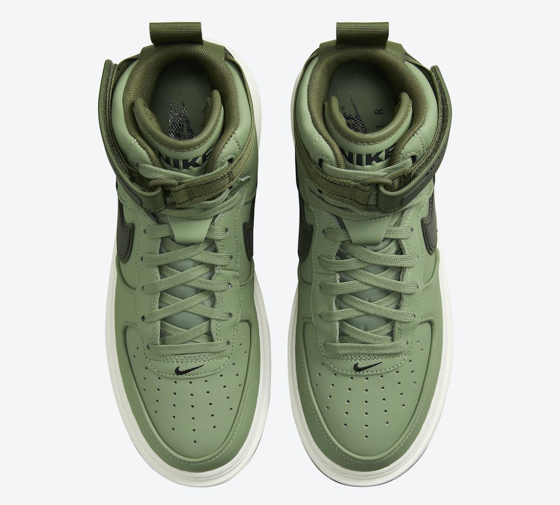 Perforar Derretido Decir la verdad Nike le da un toque verde militar a sus Air Force 1 Hi Boot | Desempacados