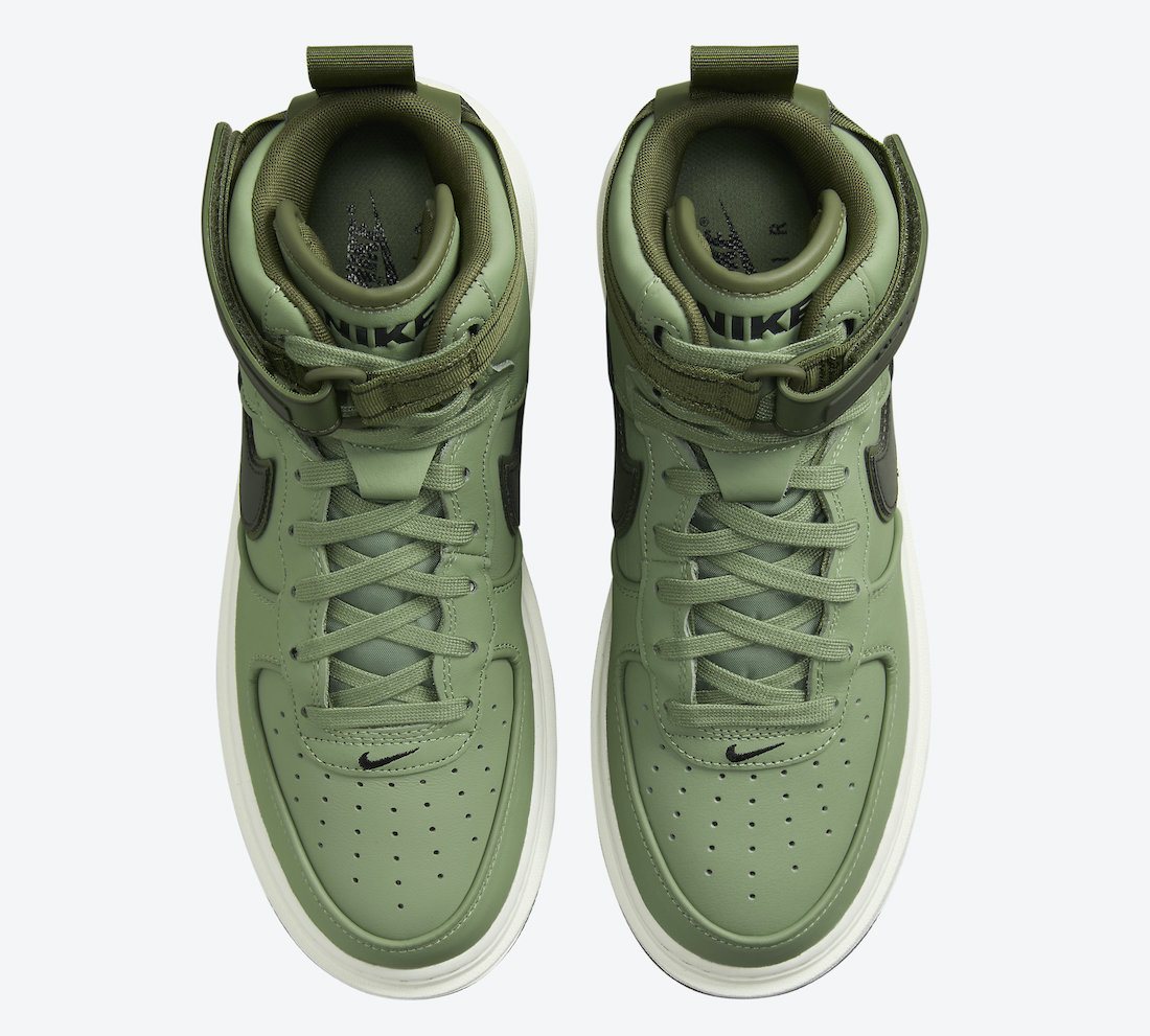 Nike le da un toque verde militar a sus Air Force 1 Hi Boot