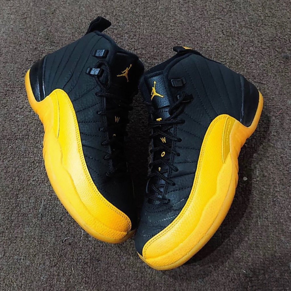 jordan 12 gold black