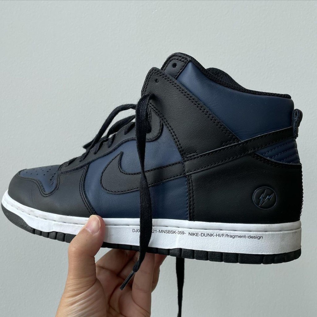 nike dunk high x fragment design black